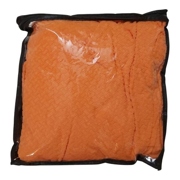 JIVINER Orange Soft Futon Cover - Stretchy 85% Polyester, 15% Spandex, Easy Care - Picture 2 of 3